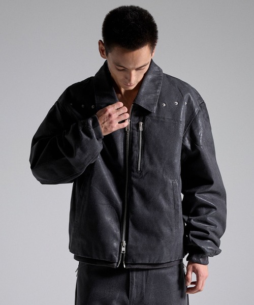 GRANCY(グランシー)の「【GRANCY】Coated Denim Blouson / コーティングデニムブルゾン(ブルゾン・メンズ・ブラック・L/M/S)」の9枚目の写真
