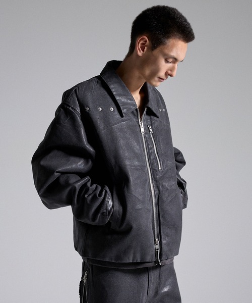 GRANCY(グランシー)の「【GRANCY】Coated Denim Blouson / コーティングデニムブルゾン(ブルゾン・メンズ・ブラック・L/M/S)」の10枚目の写真