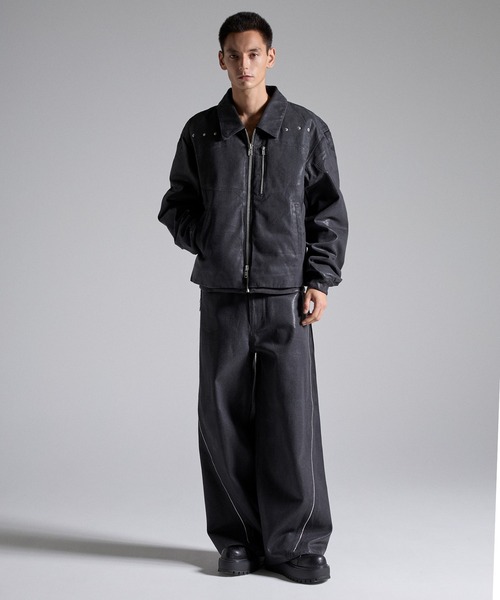 GRANCY(グランシー)の「【GRANCY】Coated Denim Blouson / コーティングデニムブルゾン(ブルゾン・メンズ・ブラック・L/M/S)」の11枚目の写真