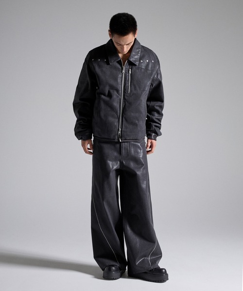 GRANCY(グランシー)の「【GRANCY】Coated Denim Blouson / コーティングデニムブルゾン(ブルゾン・メンズ・ブラック・L/M/S)」の12枚目の写真