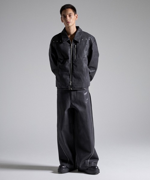 GRANCY(グランシー)の「【GRANCY】Coated Denim Blouson / コーティングデニムブルゾン(ブルゾン・メンズ・ブラック・L/M/S)」の14枚目の写真