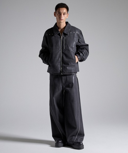 GRANCY(グランシー)の「【GRANCY】Coated Denim Blouson / コーティングデニムブルゾン(ブルゾン・メンズ・ブラック・L/M/S)」の16枚目の写真