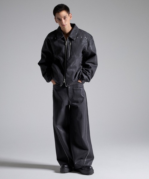 GRANCY(グランシー)の「【GRANCY】Coated Denim Blouson / コーティングデニムブルゾン(ブルゾン・メンズ・ブラック・L/M/S)」の17枚目の写真