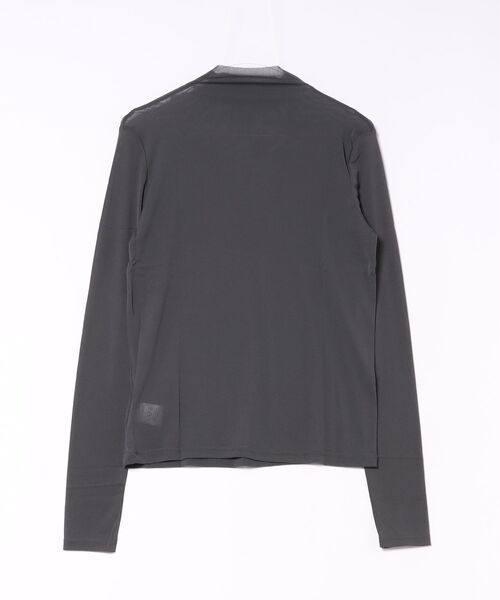 itto...(イット)の「パワーメッシュボトルネックロングTシャツ(Tシャツ/カットソー・レディース・オフホワイト/ダークグレー/ブラック・M)」の4枚目の写真