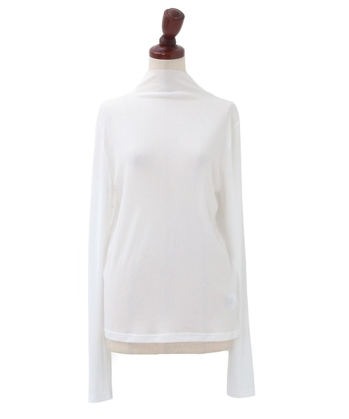 itto...(イット)の「パワーメッシュボトルネックロングTシャツ(Tシャツ/カットソー・レディース・オフホワイト/ダークグレー/ブラック・M)」の9枚目の写真