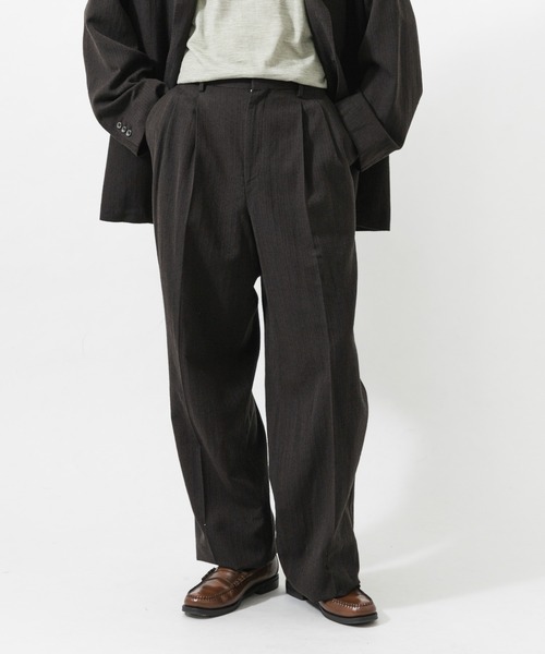 URBAN RESEARCH(アーバンリサーチ)の「new basic WOOL SILK LINEN TROUSER(スラックス・メンズ・ブラウン・LARGE/MEDIUM)」の3枚目の写真