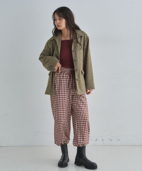 ALL NEW MART(オールニューマート)の「ラメチェック2WAYパンツ(その他パンツ・レディース・ボルドー/ブラウン系その他・38/36)」の7枚目の写真