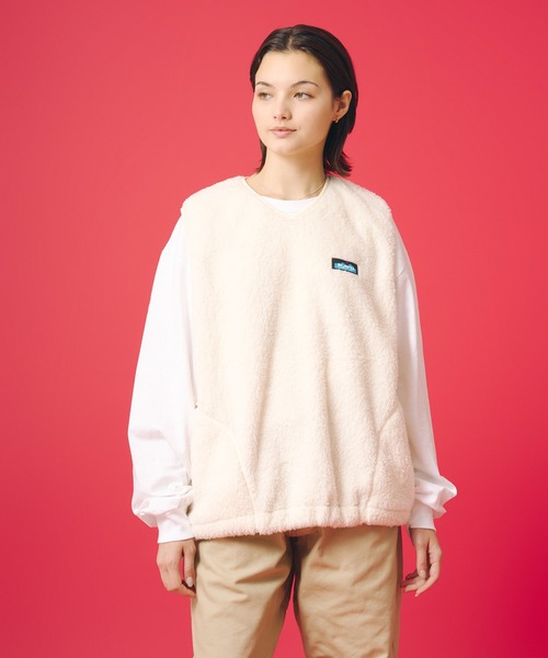 KAVU(カブー)の「KAVU/カブー Shaggy VEST/シャギーベスト(ベスト・メンズ・ブラック/ネイビー/ナチュラル/オリーブ・SMALL/MEDIUM/LARGE)」の2枚目の写真