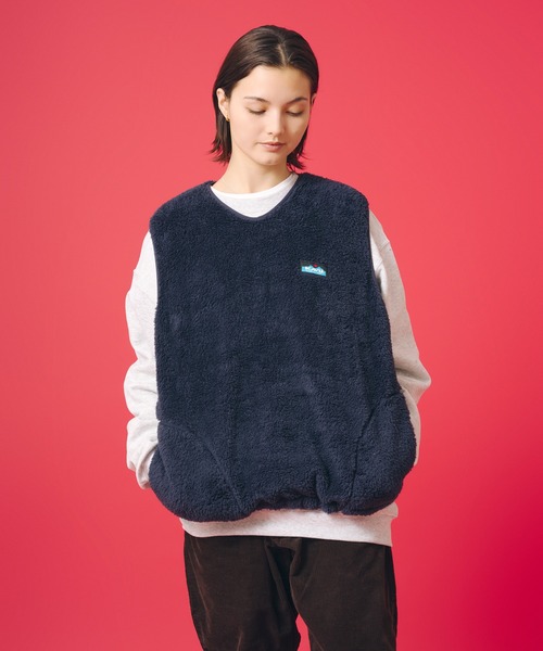 KAVU(カブー)の「KAVU/カブー Shaggy VEST/シャギーベスト(ベスト・メンズ・ブラック/ネイビー/ナチュラル/オリーブ・SMALL/MEDIUM/LARGE)」の4枚目の写真