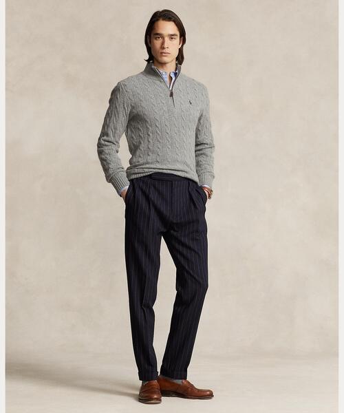 POLO RALPH LAUREN(ポロ ラルフ ローレン)の「ケーブルニット クォータージップ セーター(ニット/セーター・メンズ・グレー系・S/M/L/XS/XXL)」の6枚目の写真