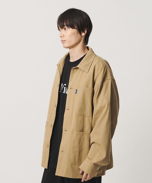NICE WEATHER(ナイスウェザー)の「<NICE WEATHER>フレンチ カバーオール(カバーオール・メンズ・ベージュ/コバルトブルー・M/L/S)」の4枚目の写真