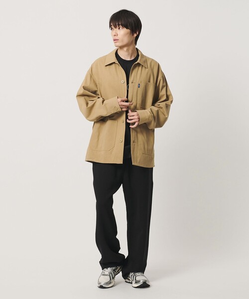 NICE WEATHER(ナイスウェザー)の「<NICE WEATHER>フレンチ カバーオール(カバーオール・メンズ・ベージュ/コバルトブルー・M/L/S)」の6枚目の写真