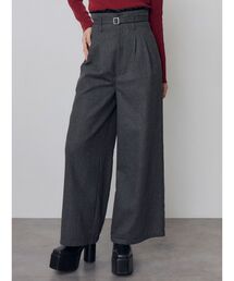 MURUA | ウエストフリルワイドパンツ 冬服(スラックス)
