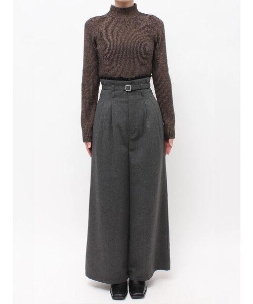 MURUA(ムルーア)の「ウエストフリルワイドパンツ 冬服(スラックス・レディース・グレー/ベージュ/ブラック・1/2)」の22枚目の写真