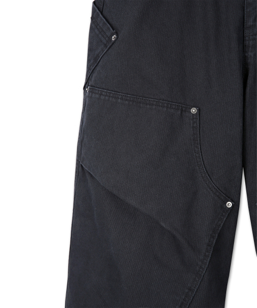 9999ARCHIVE(9999アーカイブ)の「Vintage Rugged Grain Double-Knee Pants(その他パンツ・メンズ・ブラック・3/2/1)」の4枚目の写真