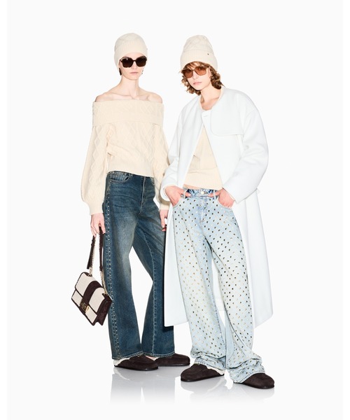 ARMANI EXCHANGE(アルマーニエクスチェンジ)の「【A|X アルマーニ エクスチェンジ】ウール混ケーブル Vネックニットプルオーバー(ニット/セーター・レディース・アイボリー・SMALL/MEDIUM/LARGE/X-LARGE/X-SMALL)」の3枚目の写真