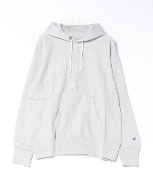 Champion(チャンピオン)の「【CHAMPION/チャンピオン】【コットン素材はアメリカ綿100%】REVERSE WEAVE リバースウィーブ 裏起毛フーデッドスウェットシャツ プルオーバーパーカー フーディ C3-Y132 サステナブルコットン エクスパンションガゼット タフ ネームタグ ユニセックス(パーカー・メンズ・グレー/ブラック/オフホワイト/ダークネイビー・X-LARGE/LARGE/MEDIUM/XX-LARGE)」の1枚目の写真