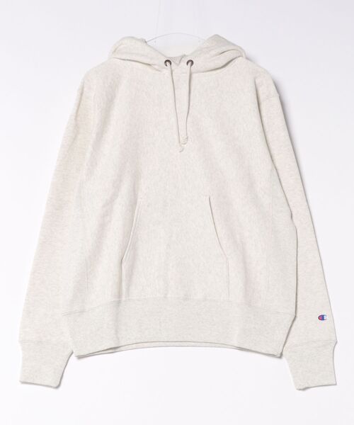 Champion(チャンピオン)の「【CHAMPION/チャンピオン】【コットン素材はアメリカ綿100%】REVERSE WEAVE リバースウィーブ 裏起毛フーデッドスウェットシャツ プルオーバーパーカー フーディ C3-Y132 サステナブルコットン エクスパンションガゼット タフ ネームタグ ユニセックス(パーカー・メンズ・グレー/ブラック/オフホワイト/ダークネイビー・X-LARGE/LARGE/MEDIUM/XX-LARGE)」の2枚目の写真