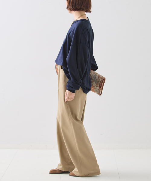 journal standard L'essage(ジャーナルスタンダードレサージュ)の「ISNESS MUSIC/イズネス ミュージック BPM LS Tシャツ(Tシャツ/カットソー・レディース・ネイビー・FREE)」の6枚目の写真