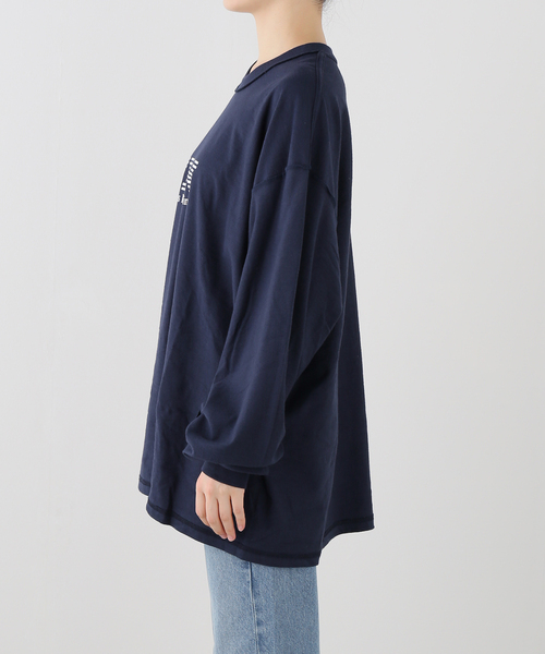 journal standard L'essage(ジャーナルスタンダードレサージュ)の「ISNESS MUSIC/イズネス ミュージック BPM LS Tシャツ(Tシャツ/カットソー・レディース・ネイビー・FREE)」の8枚目の写真