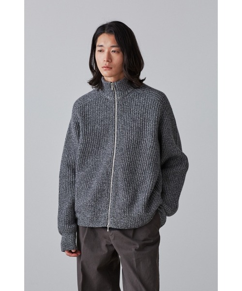 YLEVE(イレーヴ)の「YLEVE / WOOL CASHMERE DRIVERS KN(カーディガン/ボレロ・メンズ・ブルー/ブラック・5)」の1枚目の写真