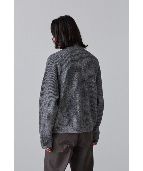 YLEVE(イレーヴ)の「YLEVE / WOOL CASHMERE DRIVERS KN(カーディガン/ボレロ・メンズ・ブルー/ブラック・5)」の12枚目の写真