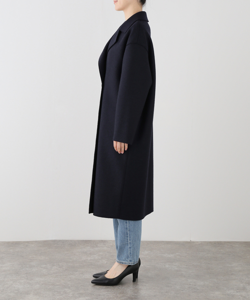 journal standard L'essage(ジャーナルスタンダードレサージュ)の「HARRIS WHARF LONDON 別注 Women dropped shoulder d.b. コート(その他アウター・レディース・ネイビー/パープル/ベージュ系その他・40)」の14枚目の写真