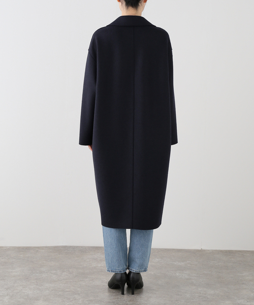 journal standard L'essage(ジャーナルスタンダードレサージュ)の「HARRIS WHARF LONDON 別注 Women dropped shoulder d.b. コート(その他アウター・レディース・ネイビー/パープル/ベージュ系その他・40)」の15枚目の写真