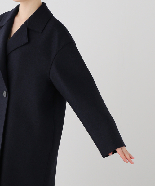 journal standard L'essage(ジャーナルスタンダードレサージュ)の「HARRIS WHARF LONDON 別注 Women dropped shoulder d.b. コート(その他アウター・レディース・ネイビー/パープル/ベージュ系その他・40)」の16枚目の写真