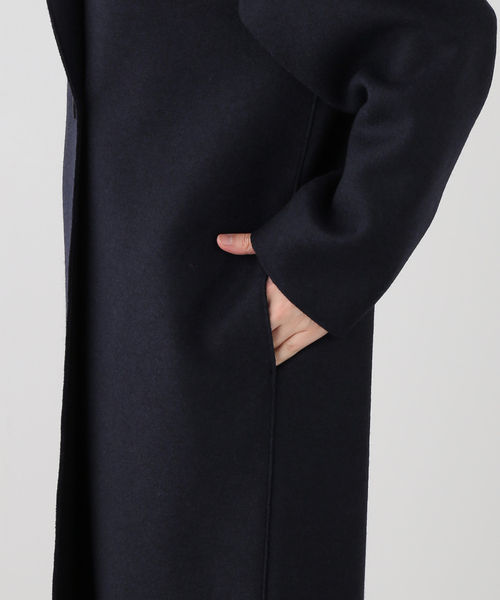 journal standard L'essage(ジャーナルスタンダードレサージュ)の「HARRIS WHARF LONDON 別注 Women dropped shoulder d.b. コート(その他アウター・レディース・ネイビー/パープル/ベージュ系その他・40)」の17枚目の写真