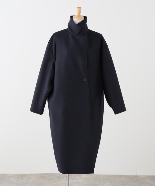 journal standard L'essage(ジャーナルスタンダードレサージュ)の「HARRIS WHARF LONDON 別注 Women dropped shoulder d.b. コート(その他アウター・レディース・ネイビー/パープル/ベージュ系その他・40)」の19枚目の写真