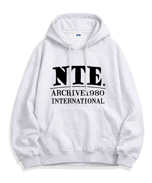 NTET（エンティーイーティー）の「クアッドロゴパーカー（5色）（パーカー・メンズ・ホワイト/ライトグレー/ブラック/ネイビー/グレー・SMALL/MEDIUM/LARGE/X-LARGE）」の7枚目の写真