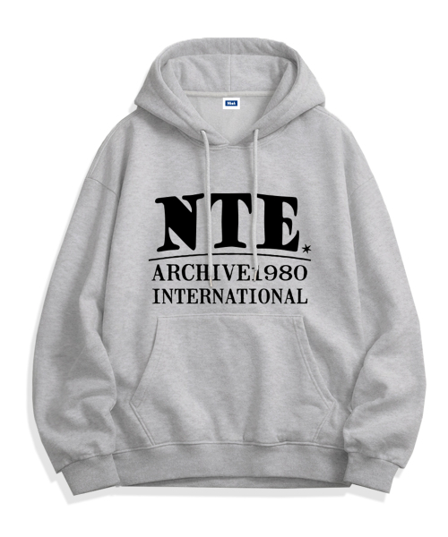NTET（エンティーイーティー）の「クアッドロゴパーカー（5色）（パーカー・メンズ・ホワイト/ライトグレー/ブラック/ネイビー/グレー・SMALL/MEDIUM/LARGE/X-LARGE）」の8枚目の写真