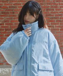 RONRON（ロンロン）の「DOUBLE POCKET PUFFER PADDING SOFT BLUE（ダウンジャケット/コート）」