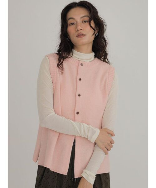 FIKA.(フィーカ)の「Sheer turtleneck cut-sew(Tシャツ/カットソー・レディース・ブルー/アイボリー/カーキ/ブラウン/ブラック/ベージュ・MEDIUM)」の1枚目の写真