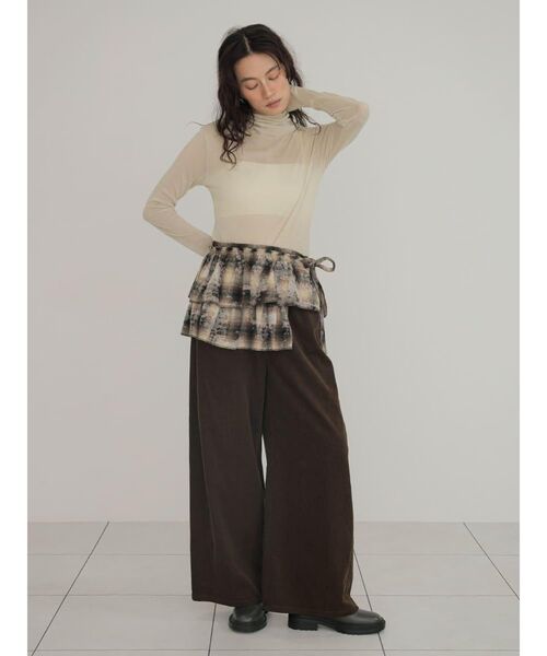 FIKA.(フィーカ)の「Sheer turtleneck cut-sew(Tシャツ/カットソー・レディース・ブルー/アイボリー/カーキ/ブラウン/ブラック/ベージュ・MEDIUM)」の20枚目の写真