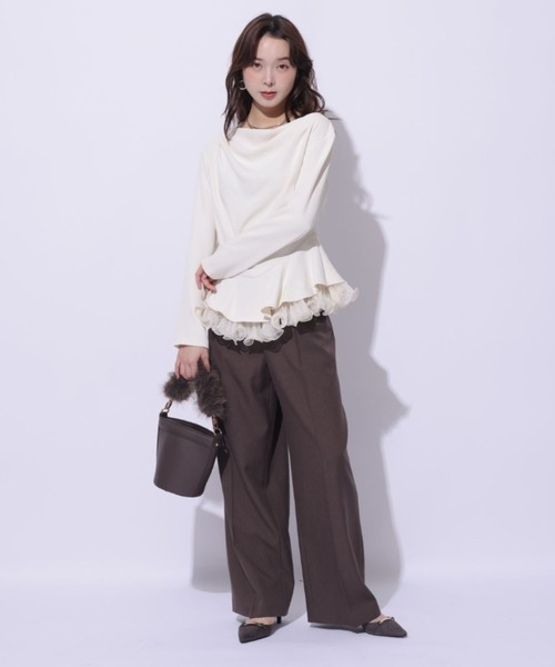 Mystrada(マイストラーダ)の「ストレートパンツ(その他パンツ・レディース・グレー/ブラック/ホワイト/ブラウン・34/36/38)」の9枚目の写真