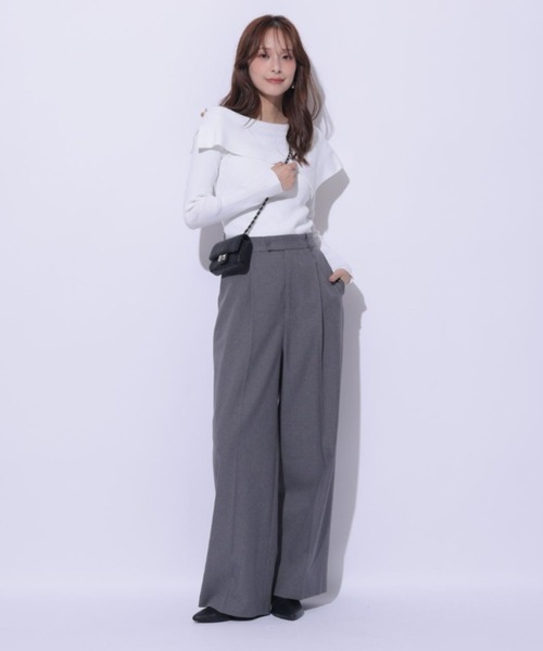 Mystrada(マイストラーダ)の「ストレートパンツ(その他パンツ・レディース・グレー/ブラック/ホワイト/ブラウン・34/36/38)」の7枚目の写真