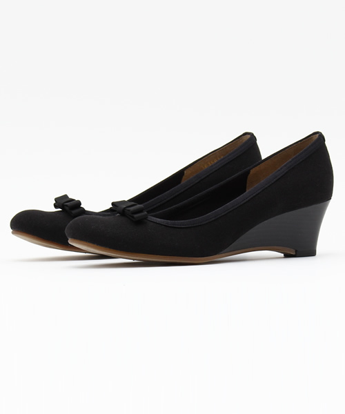 LE TALON（ルタロン）の「5CMリボンソフトウェッジ◆（パンプス・レディース・ベージュ/イエロー/ブラック・35.5/36.5/36/37/37.5）」の2枚目の写真