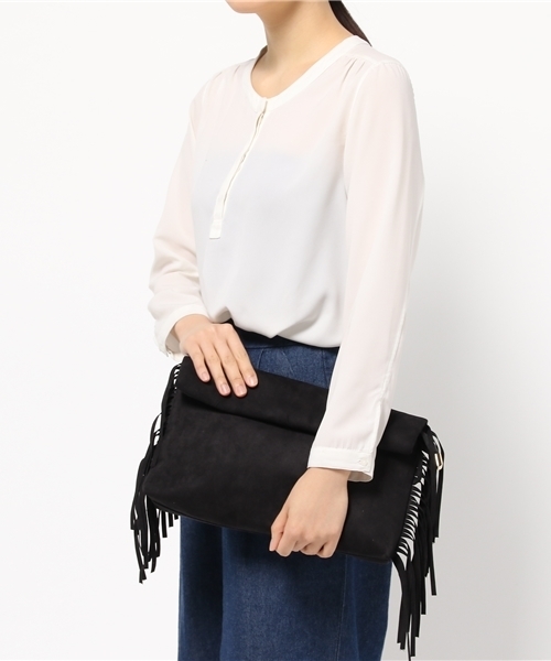 Re:EDIT（リエディ）の「フリンジデザインクラッチバッグ（クラッチバッグ・レディース・ブラック/グレー/ベージュ・FREE）」の11枚目の写真