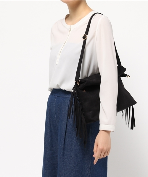 Re:EDIT（リエディ）の「フリンジデザインクラッチバッグ（クラッチバッグ・レディース・ブラック/グレー/ベージュ・FREE）」の12枚目の写真
