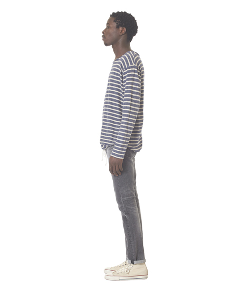 Sandinista(サンディニスタ)の「B.C. Black Stretch Damaged Denim Pants - Skinny / ダメージストレッチブラックデニムパンツ - スキニー(デニムパンツ・メンズ・ブラック・32inch/30inch/28inch/34inch)」の2枚目の写真
