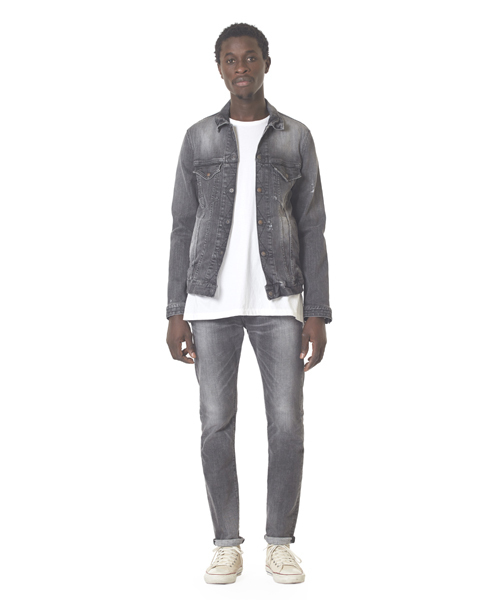 Sandinista(サンディニスタ)の「B.C. Black Stretch Damaged Denim Pants - Skinny / ダメージストレッチブラックデニムパンツ - スキニー(デニムパンツ・メンズ・ブラック・32inch/30inch/28inch/34inch)」の6枚目の写真