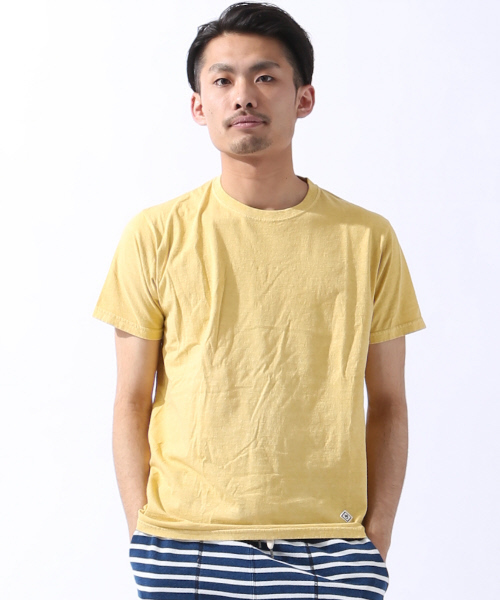 MYSELF ABAHOUSE(マイセルフアバハウス)の「【FRUIT OF THE LOOM別注】ピグメントMワッペンTシャツ | フルーツ オブ ザ ルーム×マイセルフ(Tシャツ/カットソー・メンズ・ブラック/ホワイト/ピンク/イエロー/パープル・MEDIUM/LARGE)」の4枚目の写真