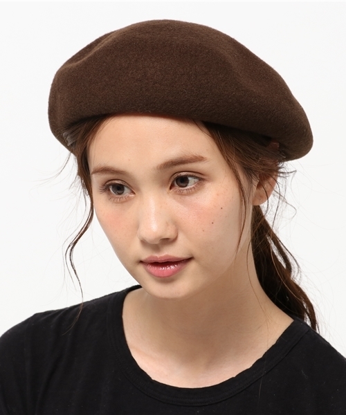 MOUSSY（マウジー）の「WOOL BERET（キャップ・レディース・ブラウン/グレー/ボルドー/ブラック・FREE）」の3枚目の写真