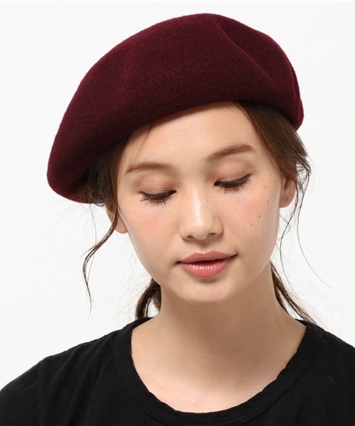 MOUSSY（マウジー）の「WOOL BERET（キャップ・レディース・ブラウン/グレー/ボルドー/ブラック・FREE）」の4枚目の写真