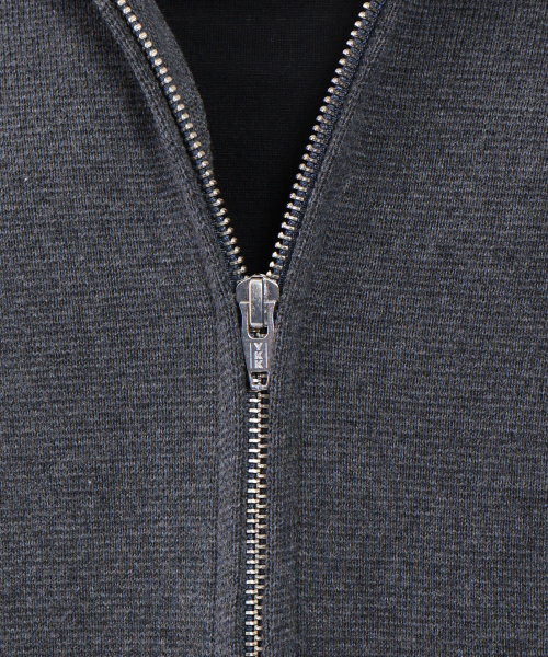 ABAHOUSE（アバハウス）の「ミラノリブニットZIPパーカー（パーカー・メンズ・ブラック/オフホワイト/チャコールグレー・46/48/44）」の9枚目の写真