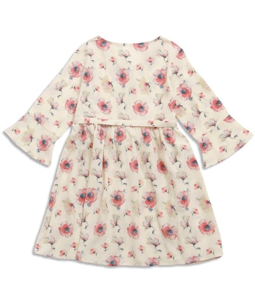 apres les cours（アプレレクール）の「花柄シャツワンピース（ワンピース・キッズ・オフホワイト/ネイビー・140/110/130/90/80/100/120）」の3枚目の写真