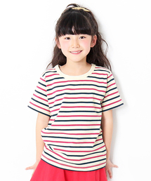 devirock | 先染めボーダークルーネック半袖Tシャツ カットソー(Tシャツ/カットソー)