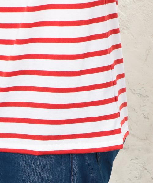 SAINT JAMES（セントジェームス）の「[セント・ジェームス] BC SAINT JAMES PIRIAC ボーダー 17 Tシャツ ◆（Tシャツ/カットソー・メンズ・レッド/ブラック/ホワイト・MEDIUM/X-SMALL/SMALL）」の16枚目の写真